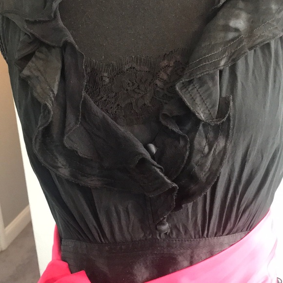 WHBM Black/Pink Sash Cocktail Dress - Picture 2 of 4